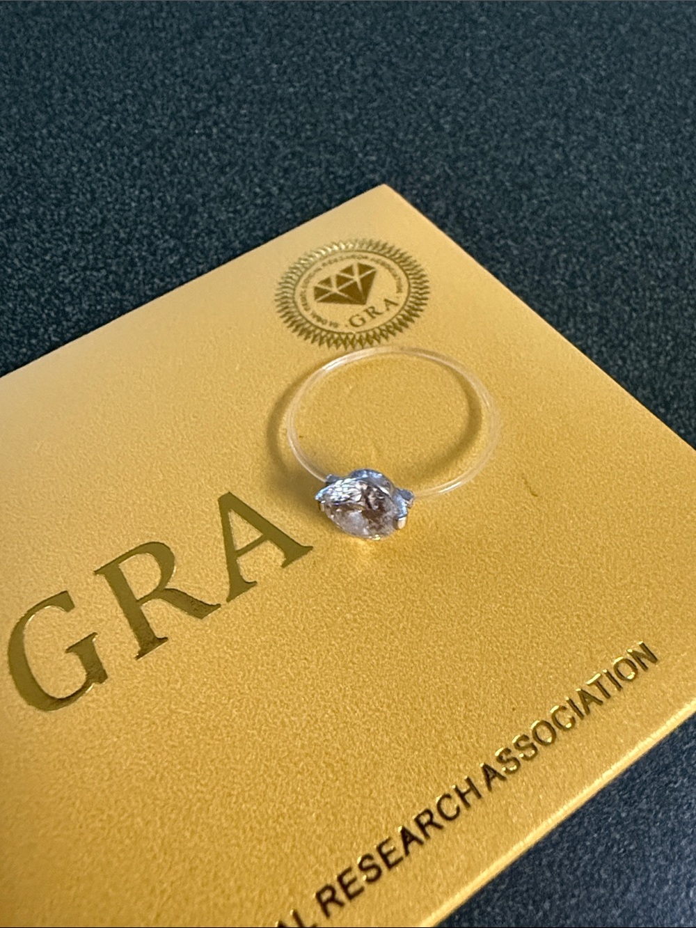 Clear Stacking Ring with Moissanite Stone